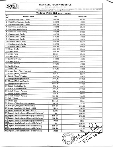 Yash Agro Foods Product 1